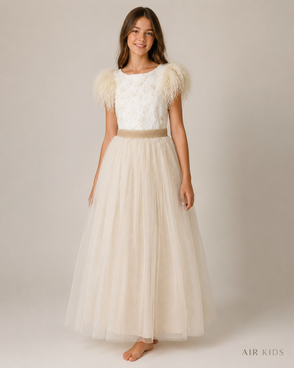 Vestido de fiesta para niña con corona 25-503 Talla 16 años
