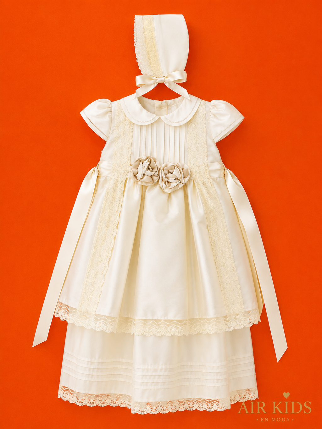 Ropón de Bautizo para Niña Ori 963 Talla 24 Meses