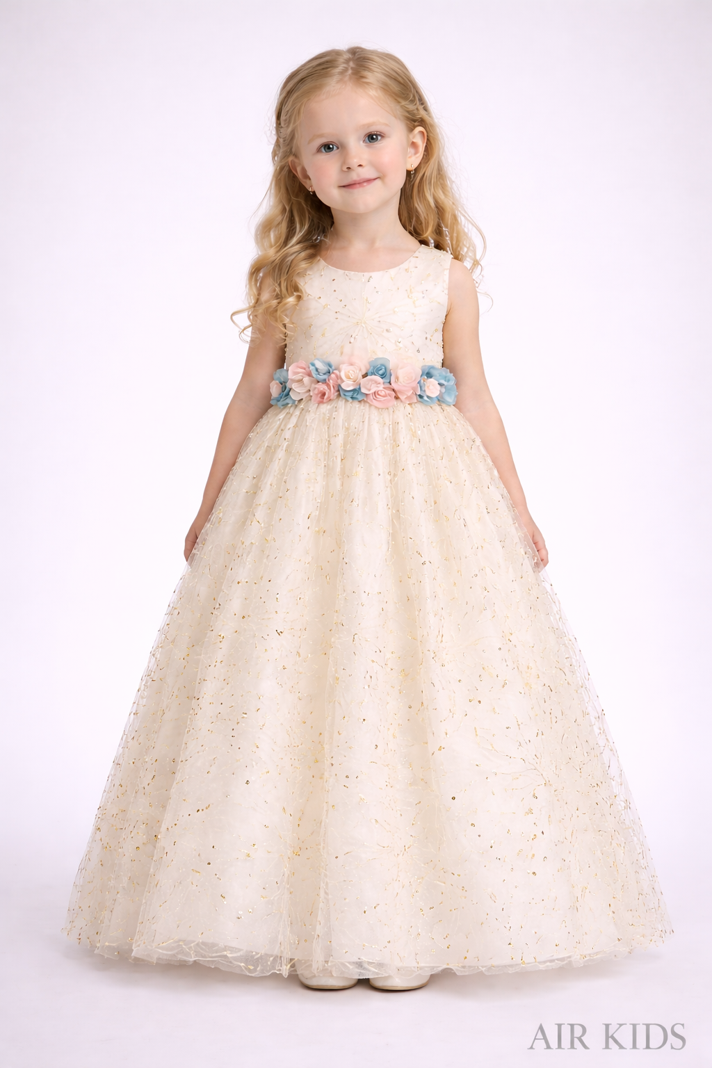 Vestido con Corona de Fiesta para Niña 24-004