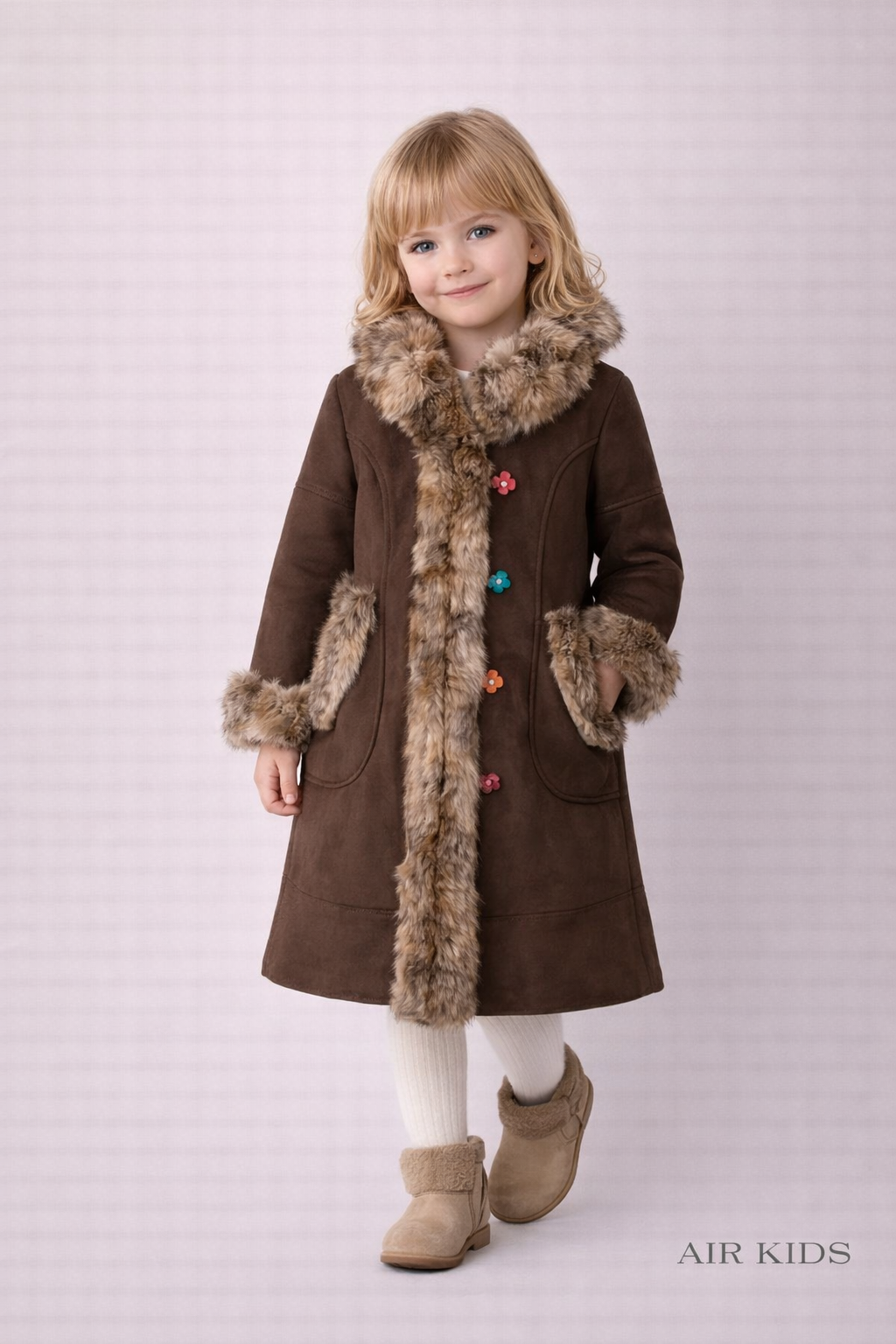 Abrigo para Niña Deux Par Deux IF53 Talla 6 Años