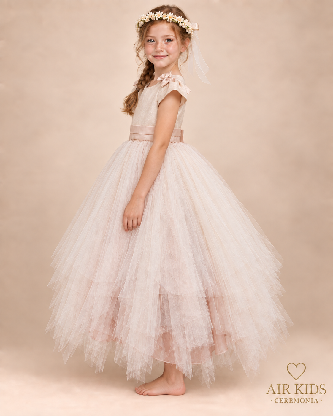 Vestido con Corona de Fiesta para Niña 23-026 Talla 6 Años