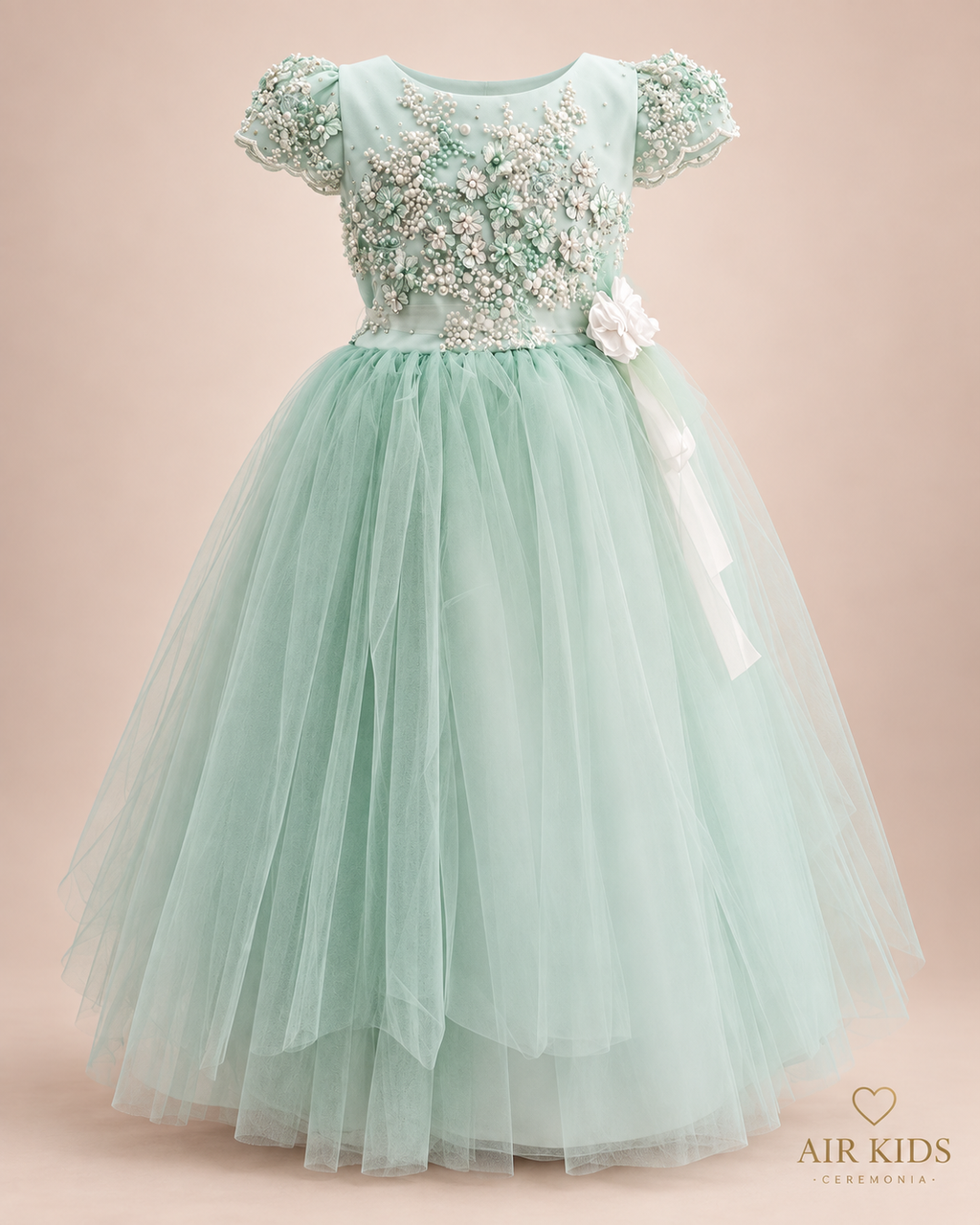 Vestido con Corona de Fiesta para Niña 22-503 Talla 6 Años