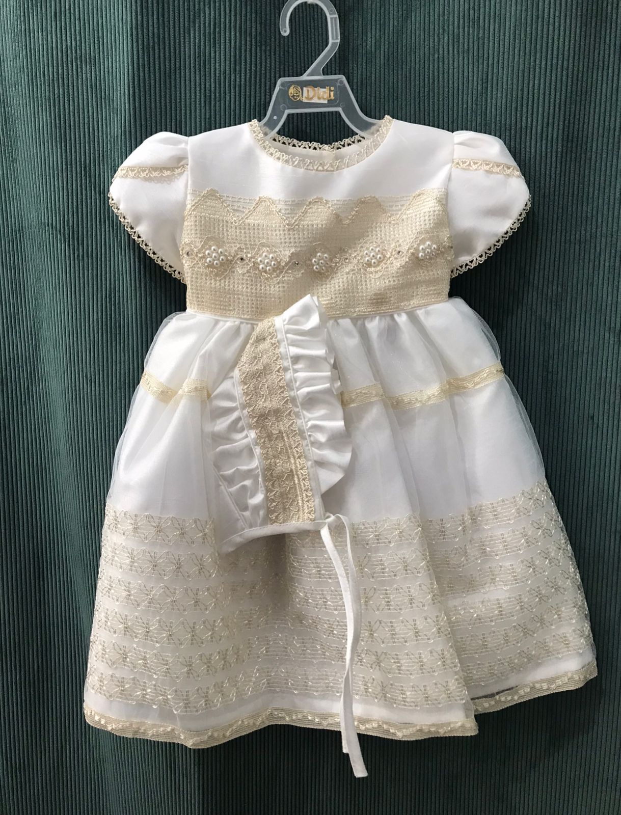 Ropón de Bautizo para Niña Didi 8328 Talla 18 Meses