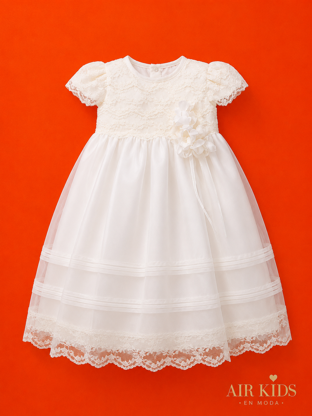 Vestido de Bautizo para Niña 19-453 Talla 2 Años