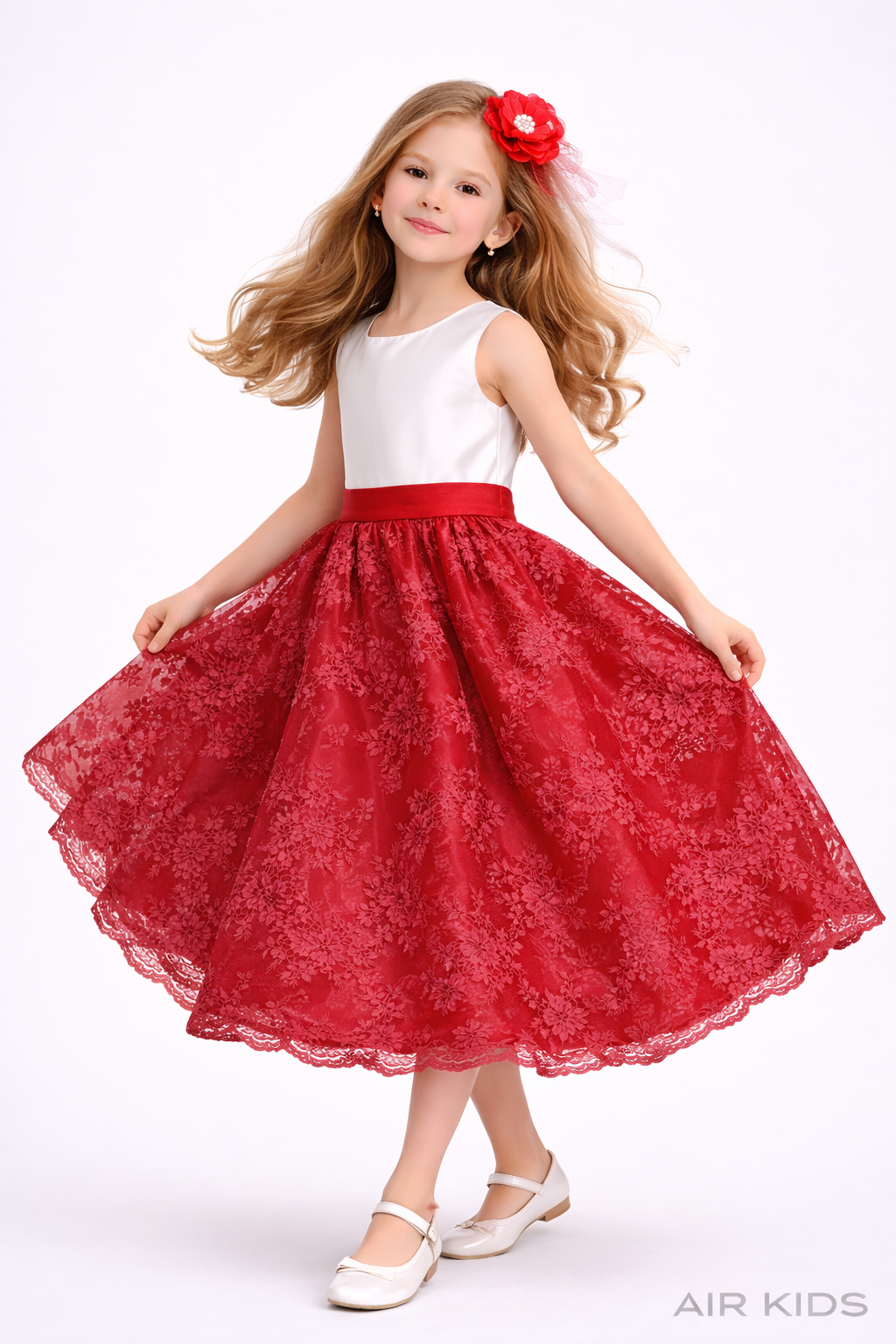 Vestido con Corona de Fiesta para Niña 16-041 Talla 6 Años