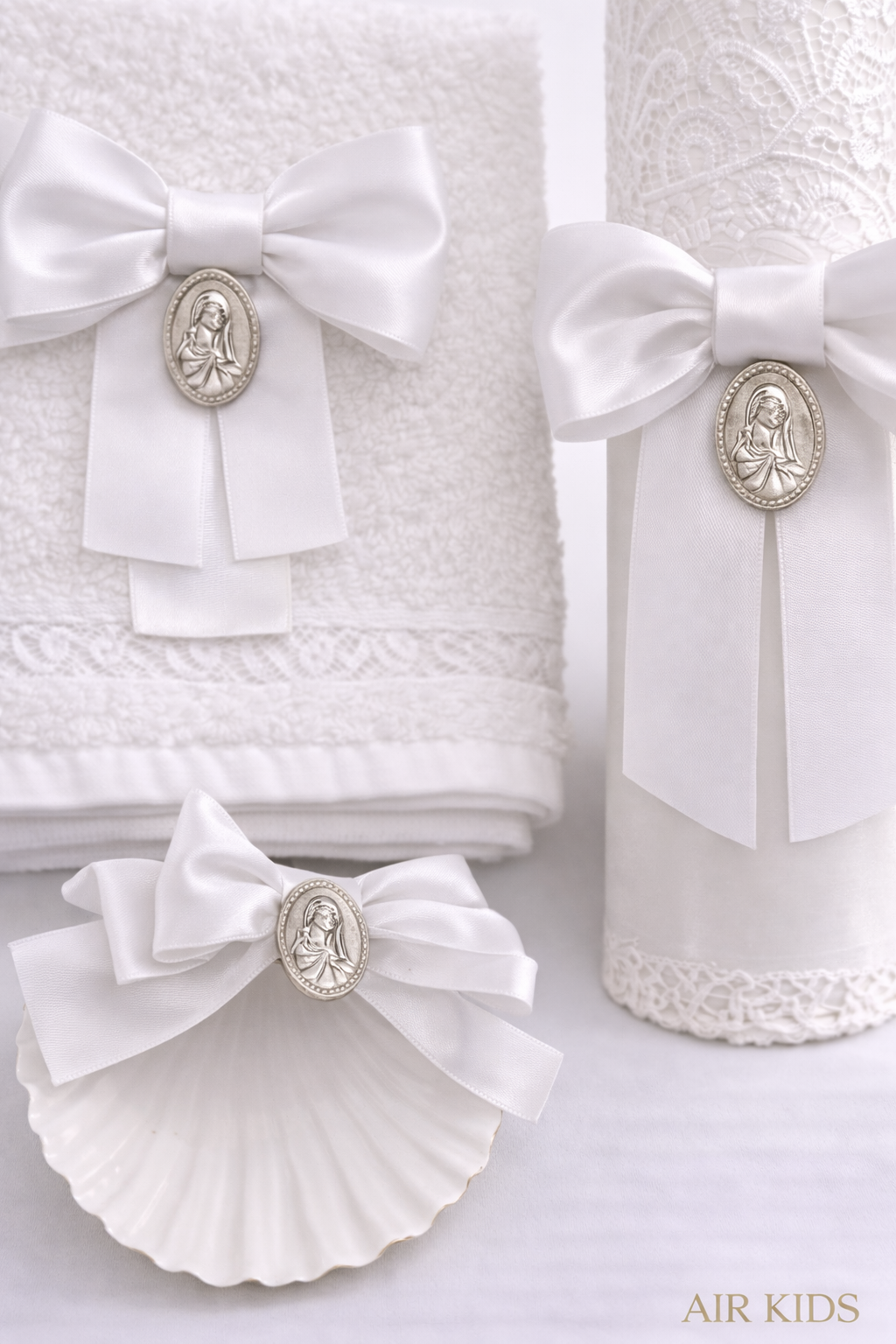 Kit de Bautizo Lili para Niño blanco 011