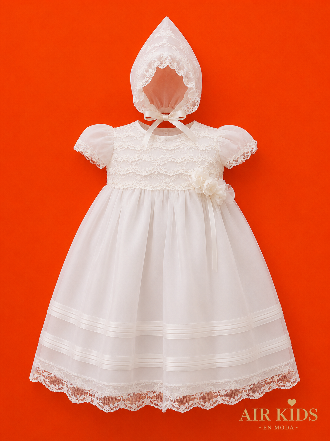 Vestido de Bautizo para Niña 19-453 Talla 3 Años
