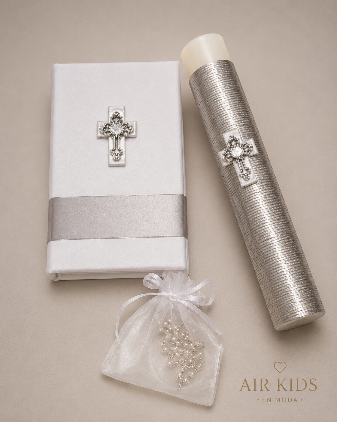 Kit de Bautizo Lili para Niño con Biblia 00234