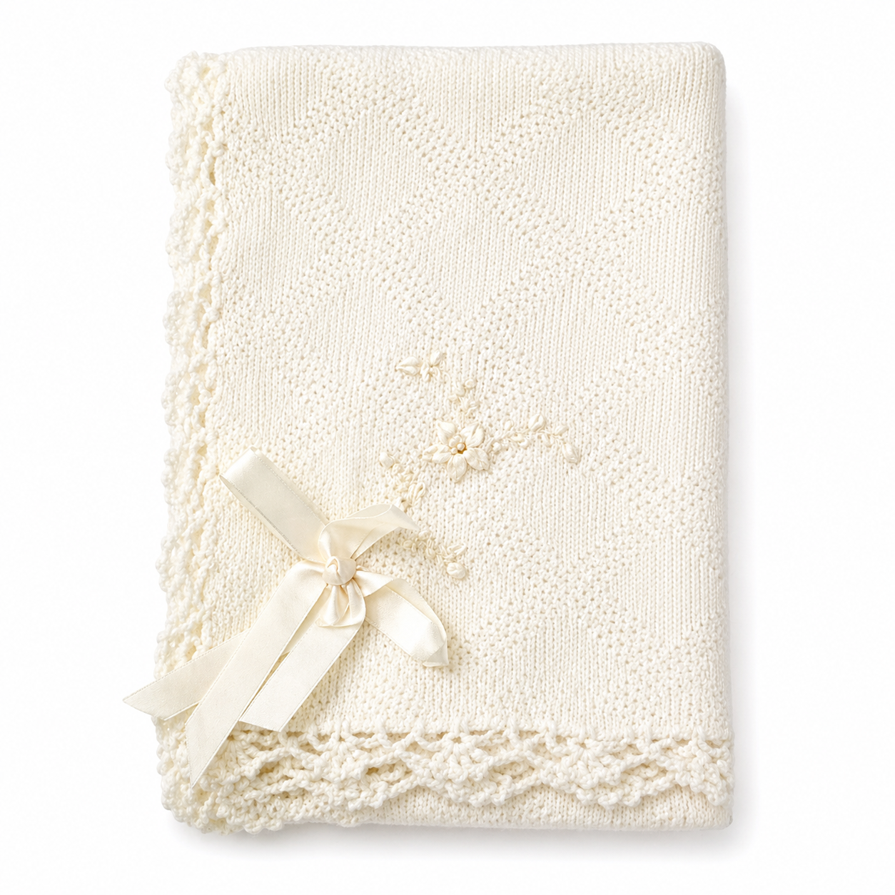 Sarape Tejido para Bautizo para niña 0058