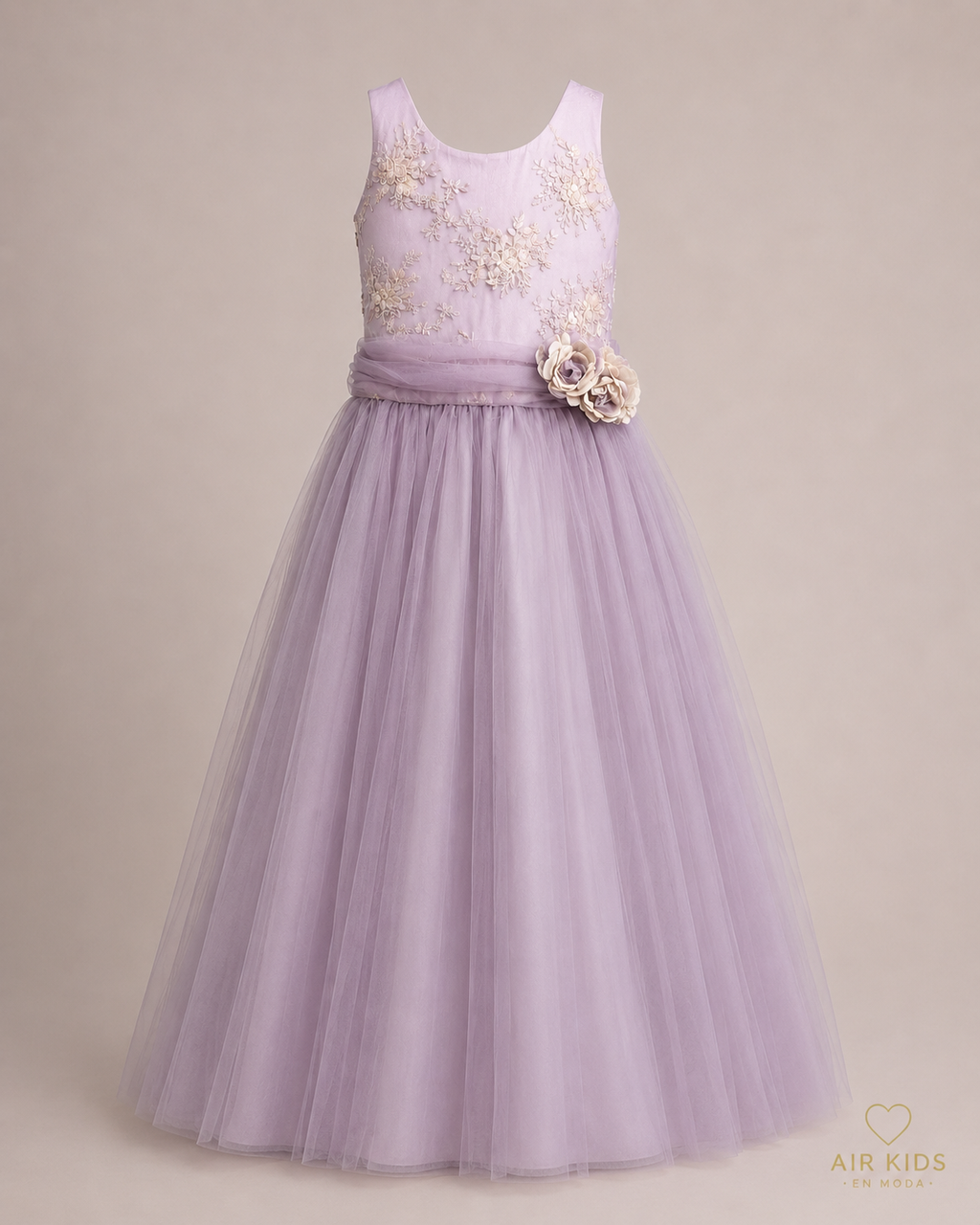 Vestido de fiesta para niña con corona 26-015 Talla 14 años