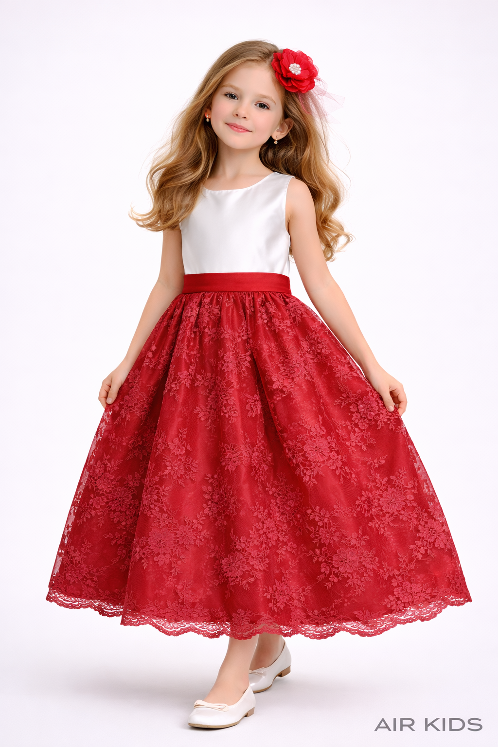 Vestido con Corona de Fiesta para Niña 16-041 Talla 6 Años