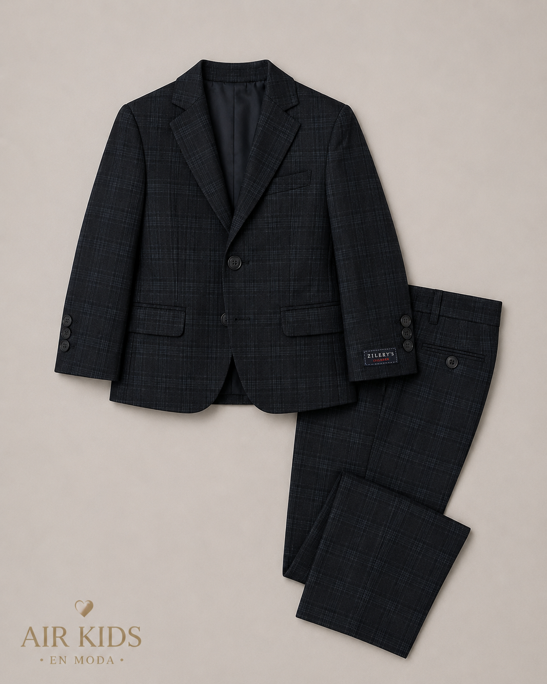 Traje para niño 2 pza Negro Zilerys 22222 Talla 10 Años