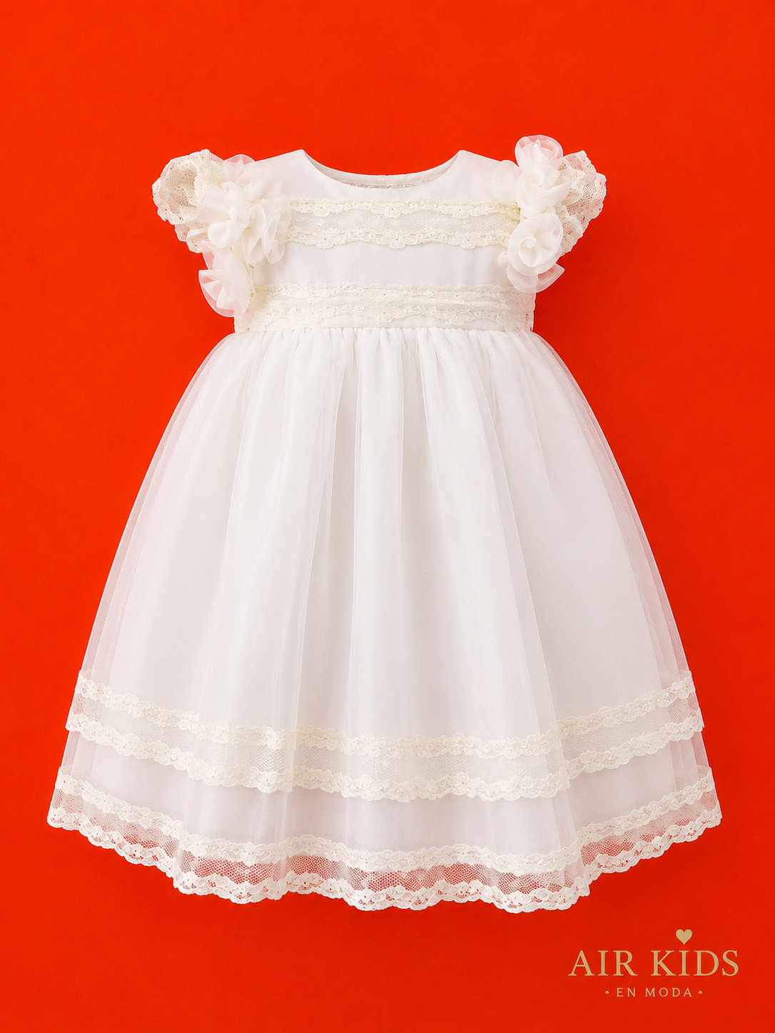 Vestido de Bautizo para Niñas 19-721 Talla 2 años