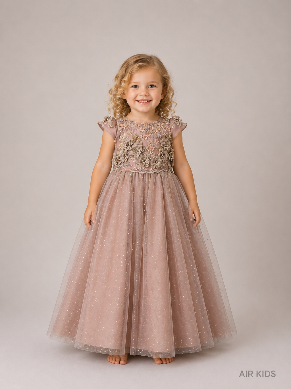Vestido de Fiesta para Niñas 19-513 Talla 3 Años