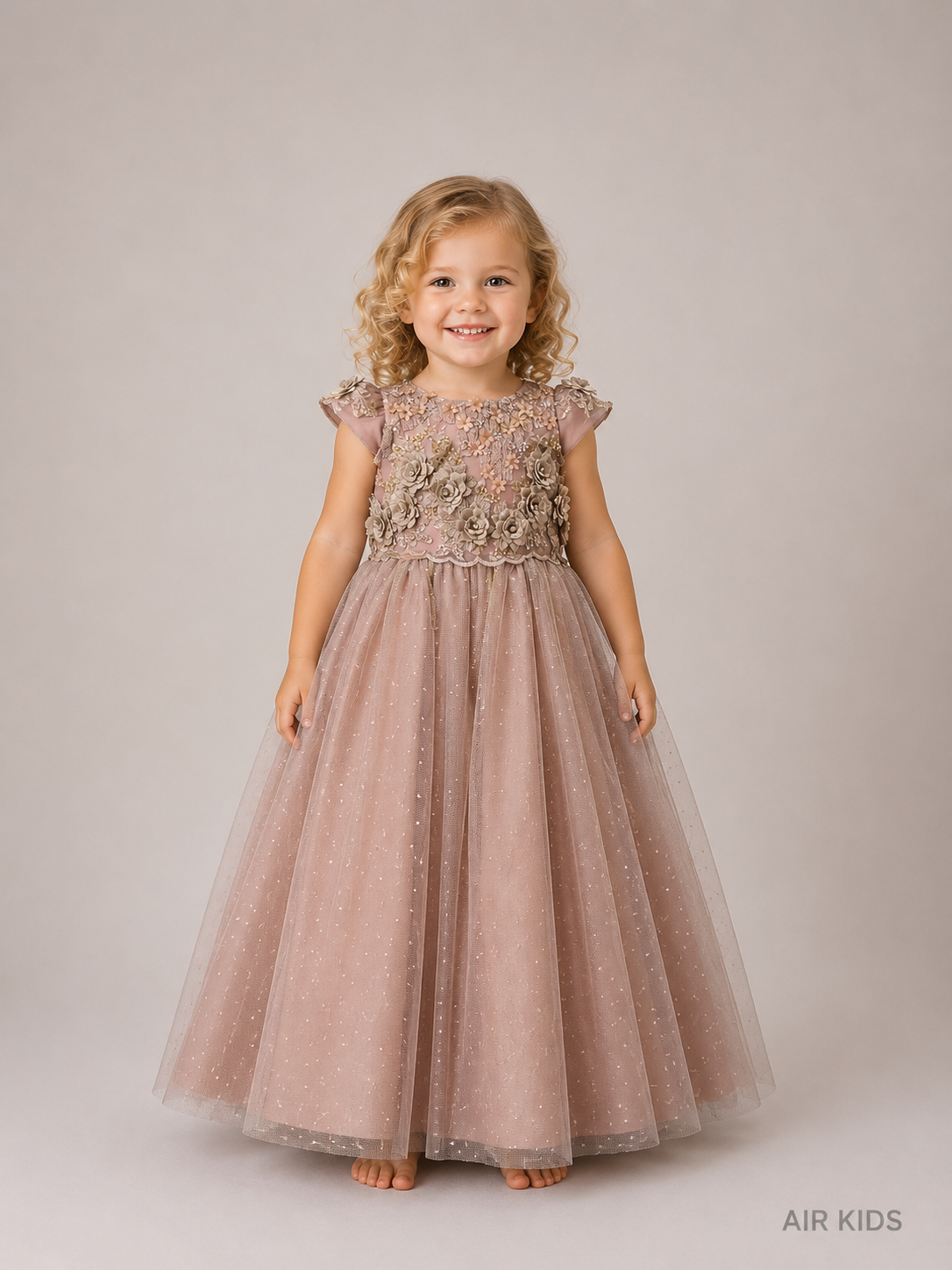 Vestido de Fiesta para Niñas 19-513 Talla 3 Años