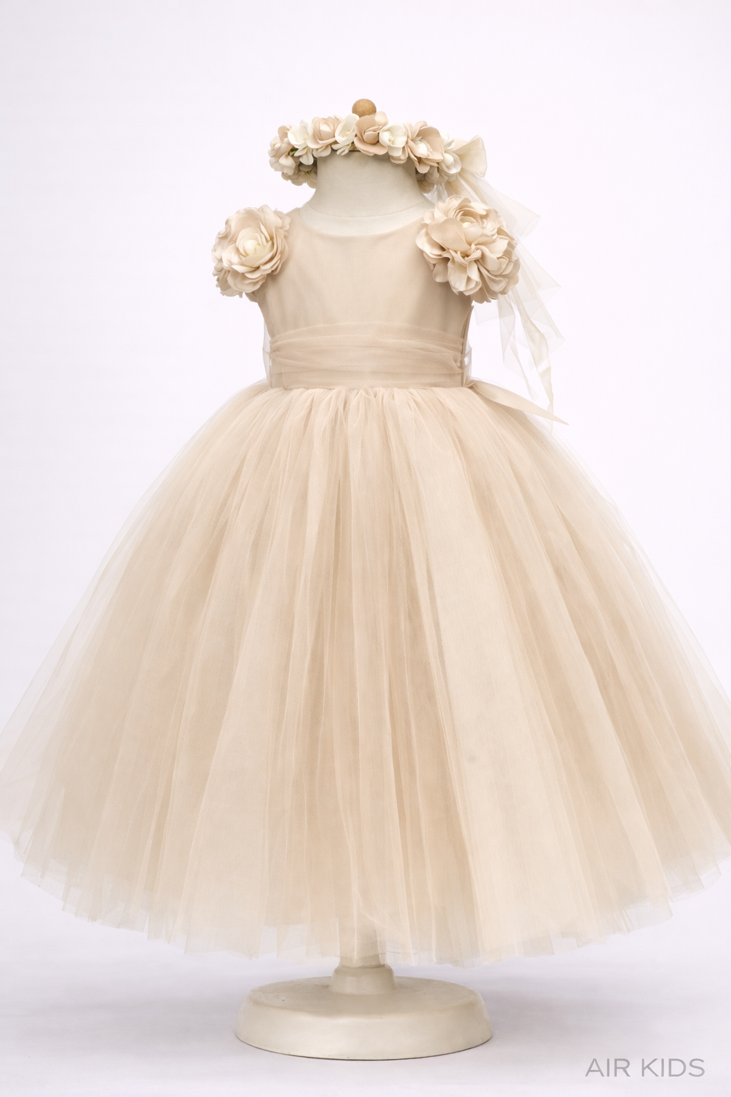 Vestido con Corona de Fiesta para Niña