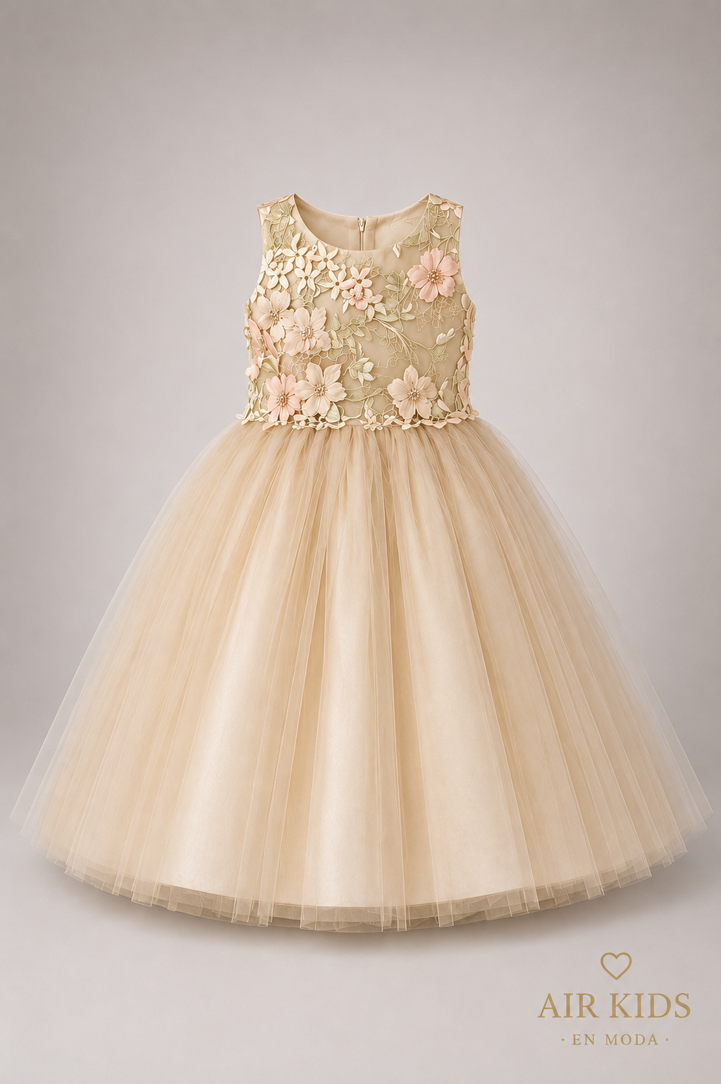 VESTIDO PRESENTACION FALDA CIRCULAR PETO BORDADO 26-013-3AÑOS