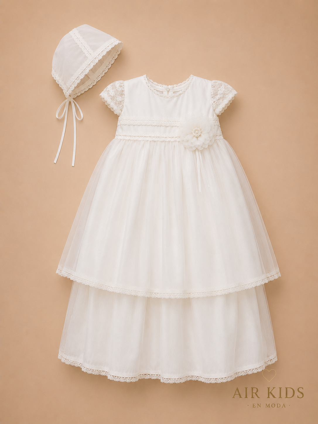 Ropón de Bautizo para Niña 17-469 Talla 18