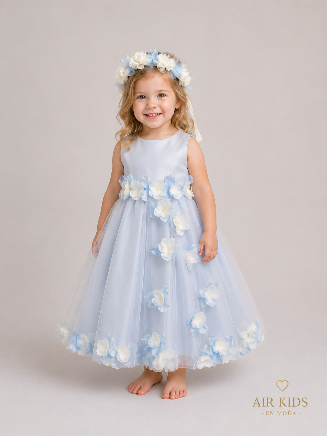 Vestido con Corona de Fiesta para Niñas 17-550 Talla 3 años