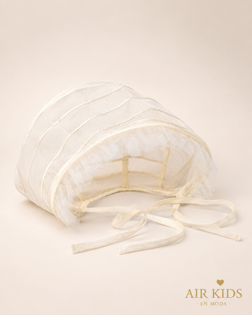 Gorro de Niña para Bautizo 00197 Talla 24 Meses