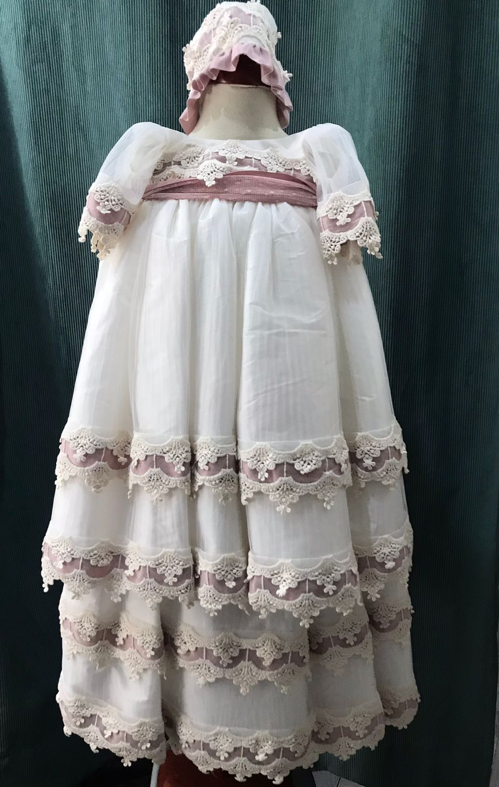 Ropon de Bautizo para Niña 24-951 Talla 12 meses