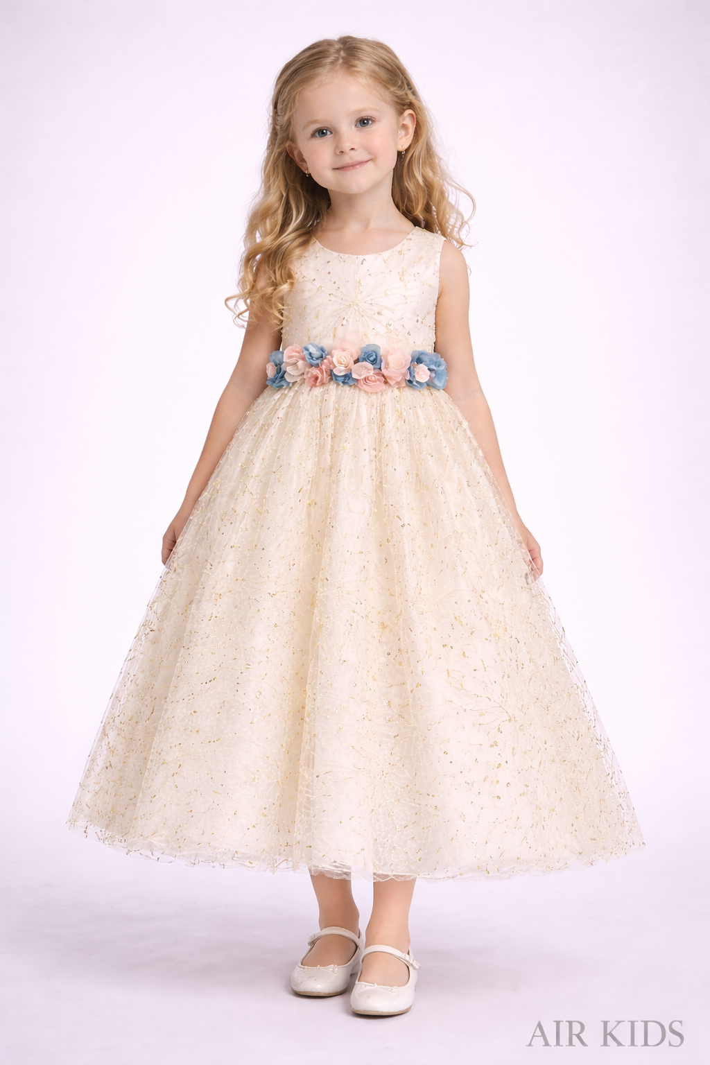 Vestido con Corona de Fiesta para Niña 24-004