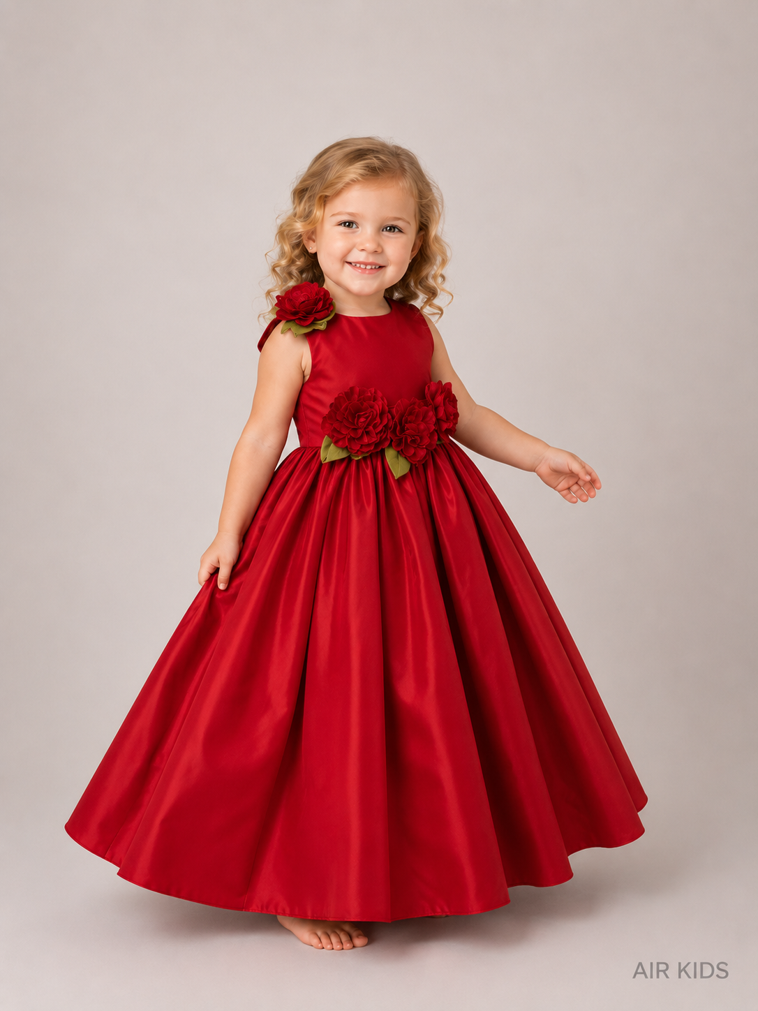 Vestido de Fiesta para Niñas Rojo 18-039 Talla 3