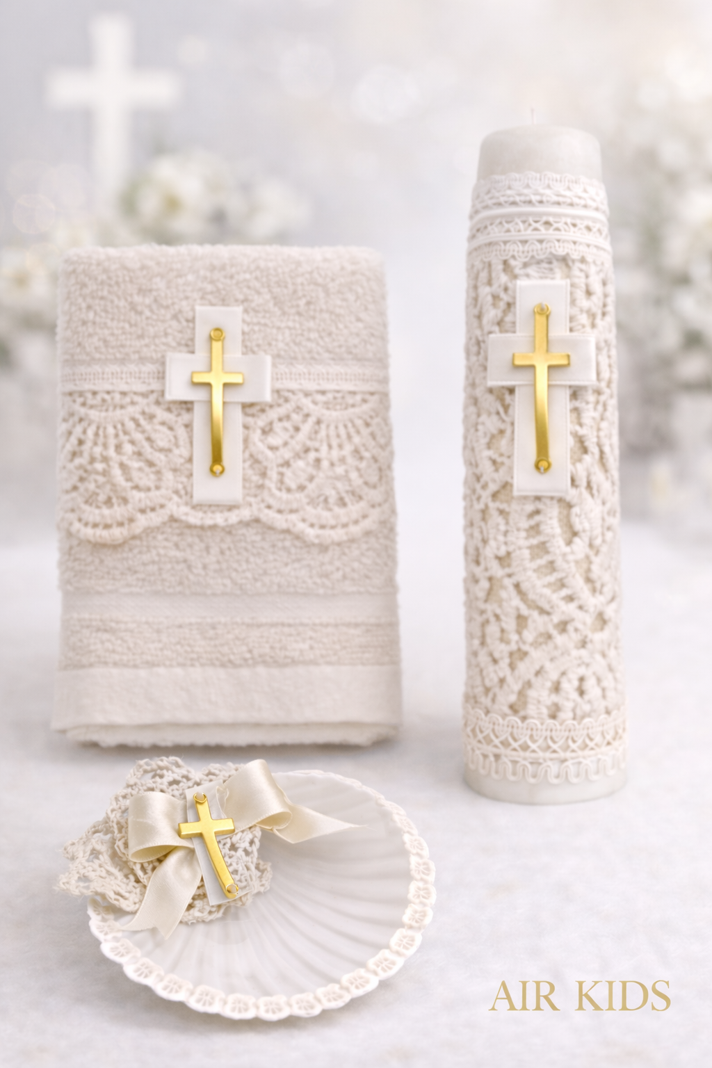 Kit bautizó para Niño modelo 010 Beige