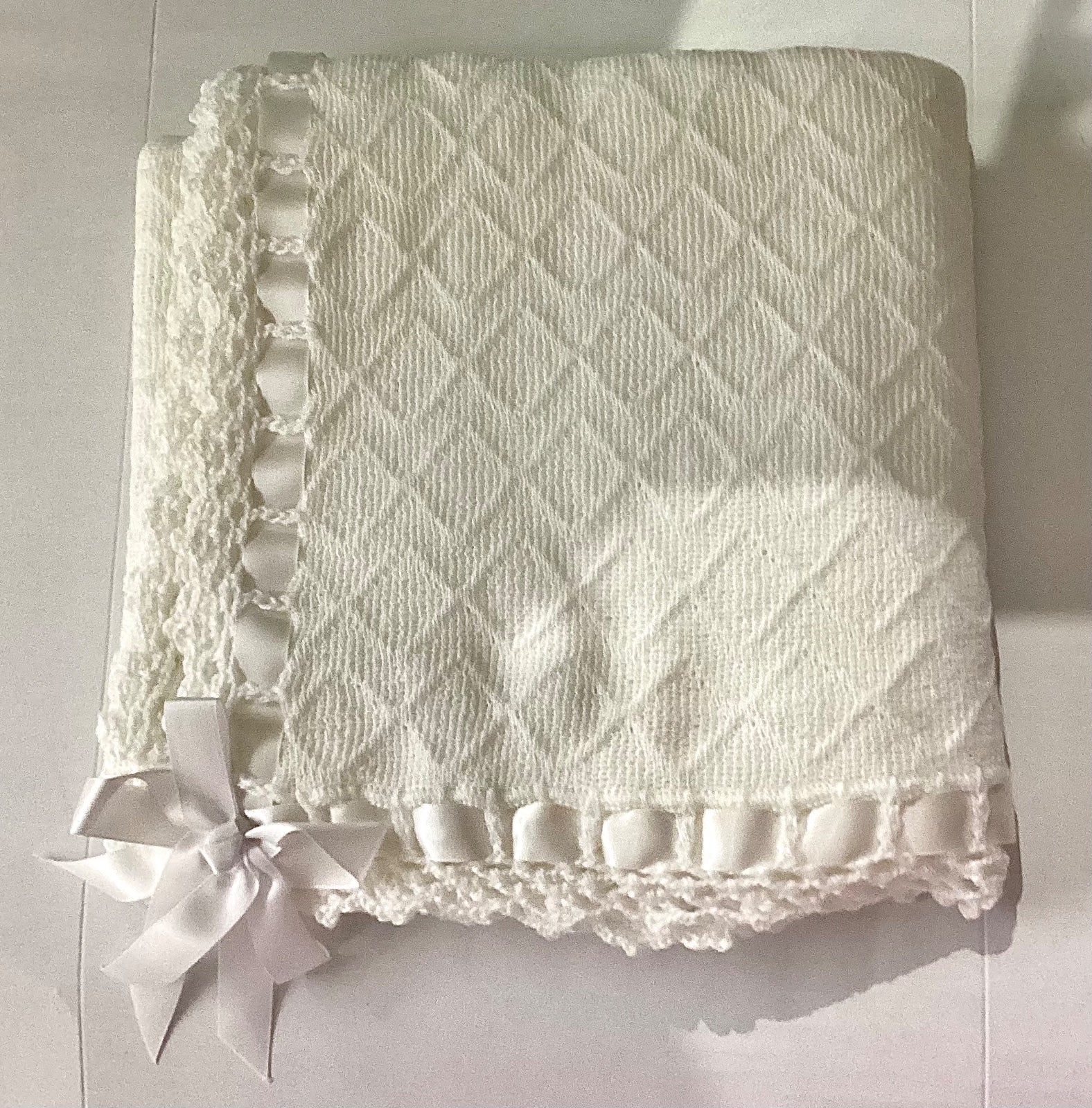 Sarape Tejido para Bautizo para niña 0059