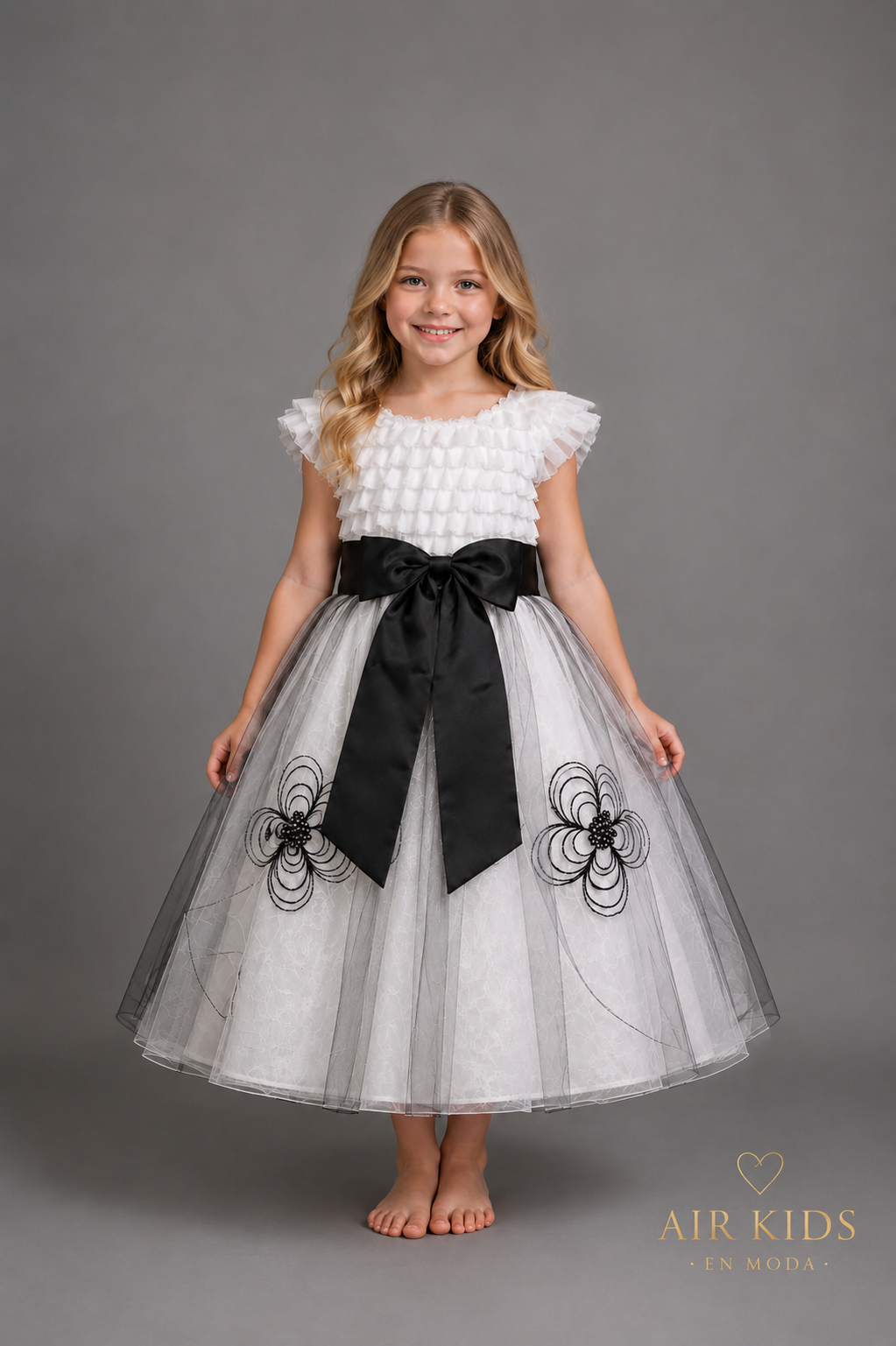 Vestido con Corona de Fiesta para Niña 19-505 Talla 6 Años
