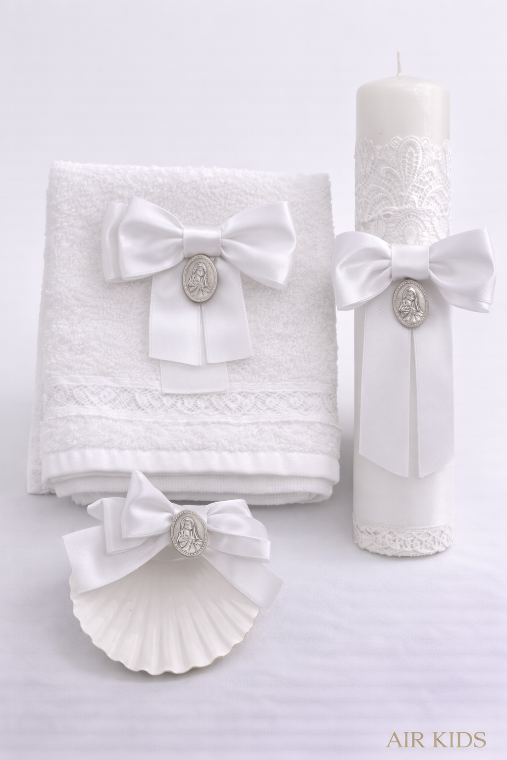 Kit de Bautizo Lili para Niño blanco 011