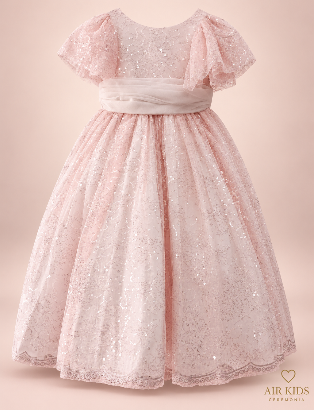 Vestido con Corona de Ceremonia para Niña 23-533 Talla 4 Años