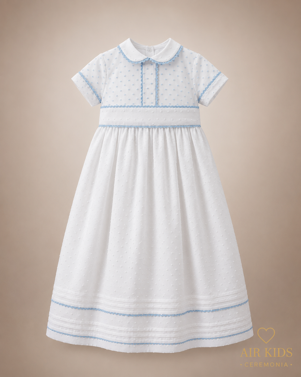 Ropon desmontable para Bautizo de Niño 24-208 Talla 18 Meses