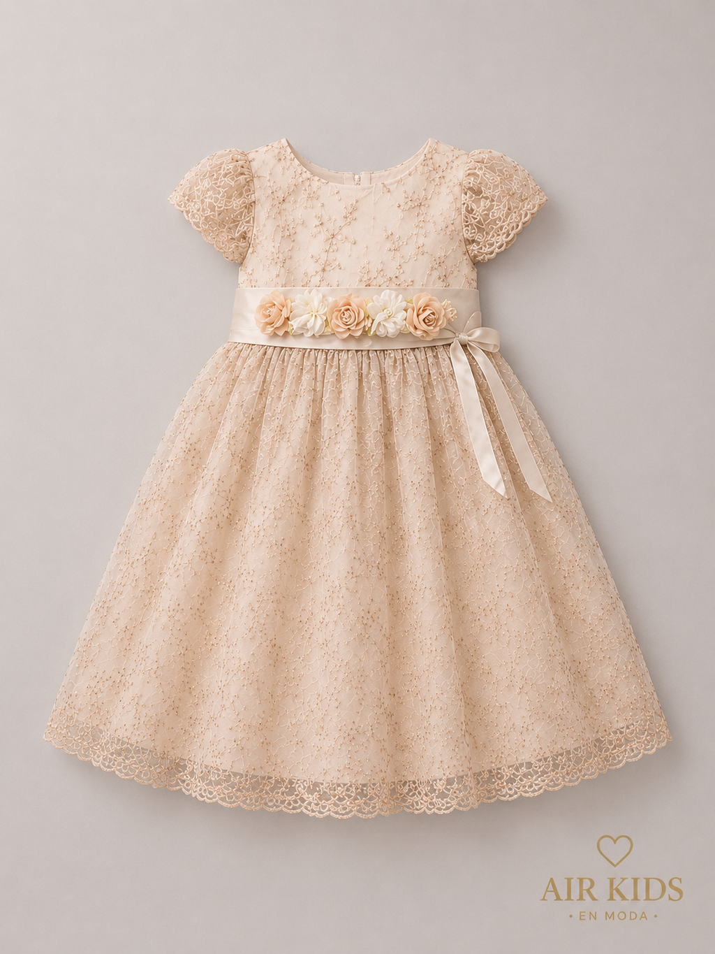Vestido con Corona de Fiesta para Niña 23-514 Talla 4 Años