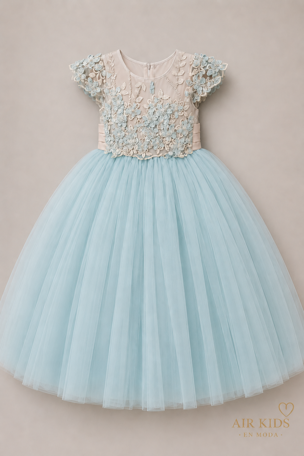 Vestido con Corona de Fiesta para Niña 23-008