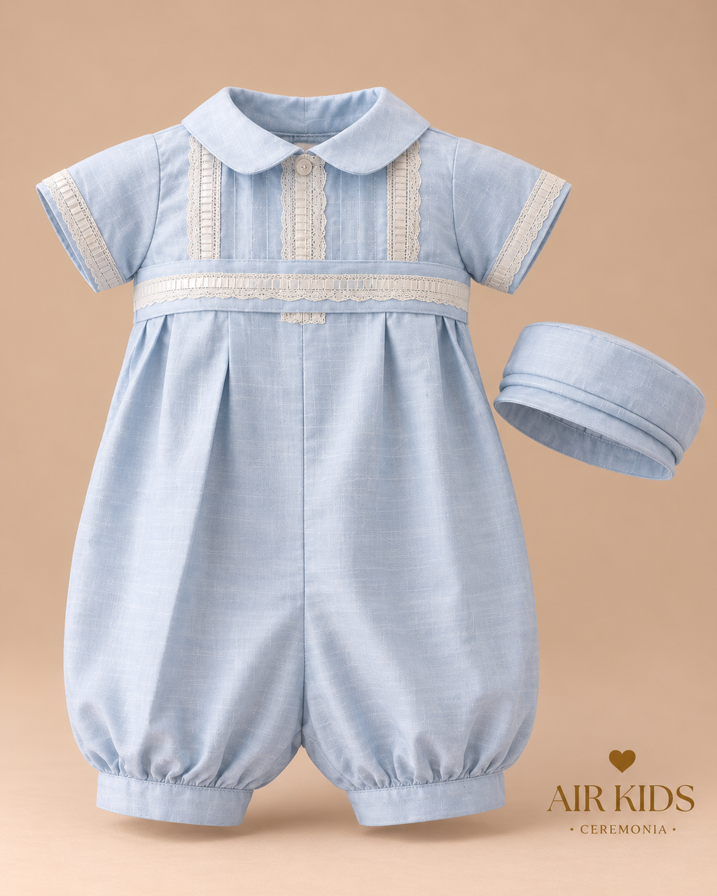 Traje de Bautizo Niño 09-173 Talla 12 Meses