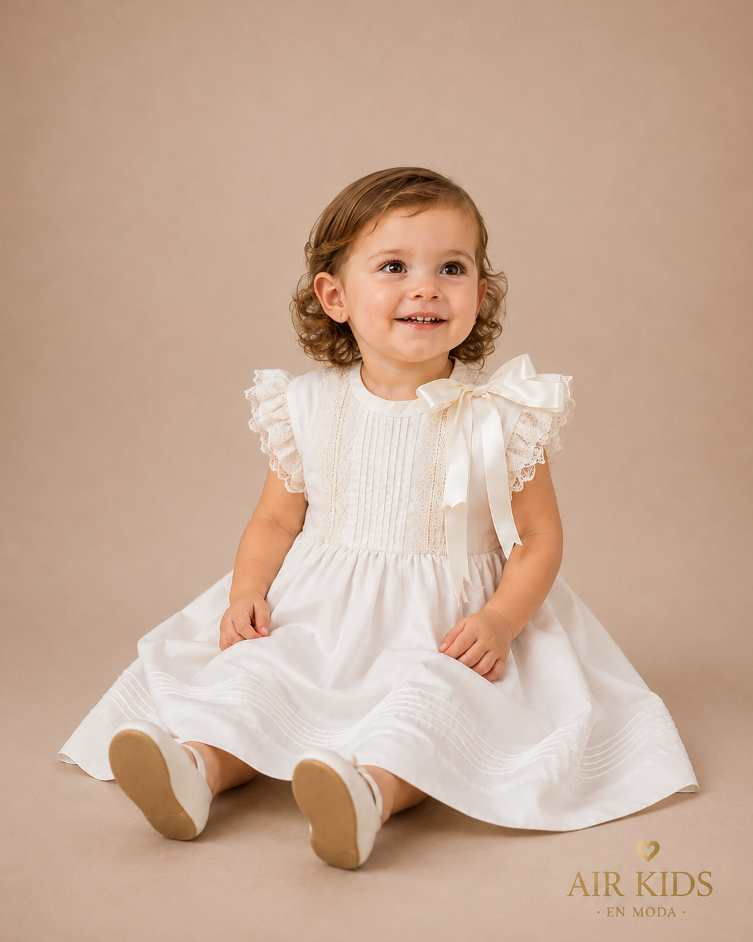 Bata de Bautizo para Niña Ozi 9534 Talla 2 Años