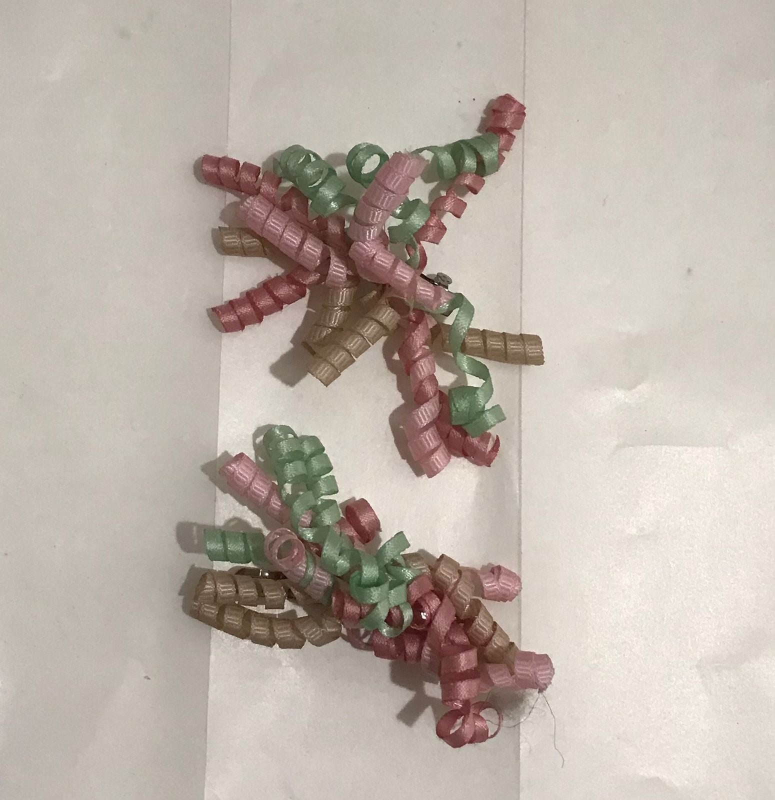 Par de pasadores Rosa/Verde 0030/RV