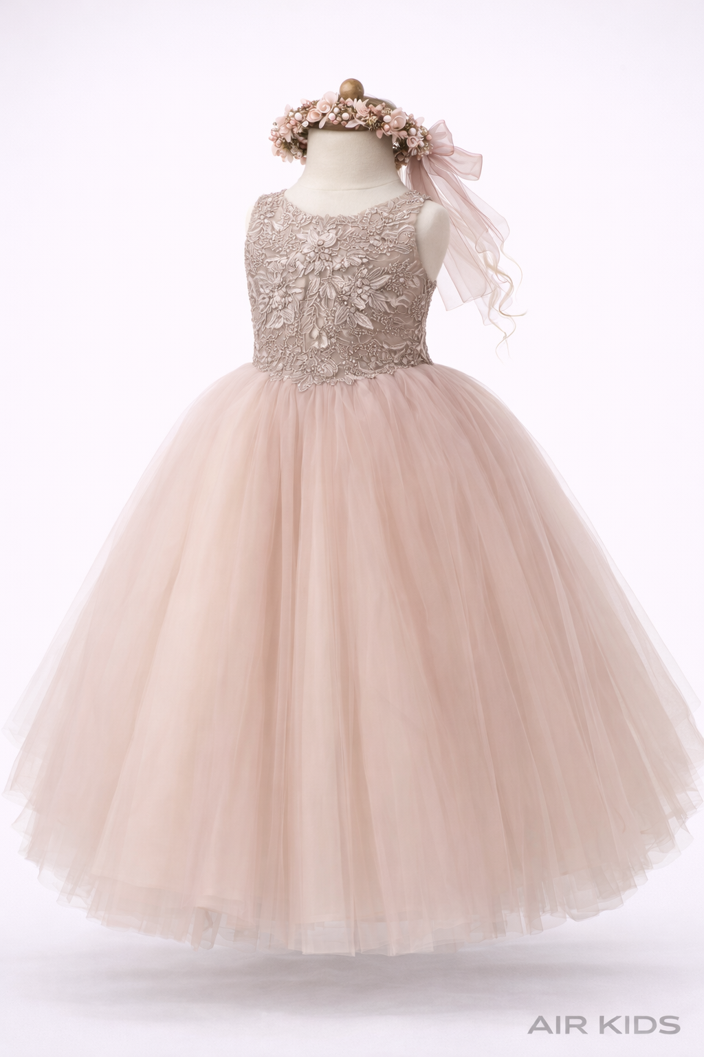 Vestido con Corona de Fiesta para Niña 23-025 Talla 6 Años
