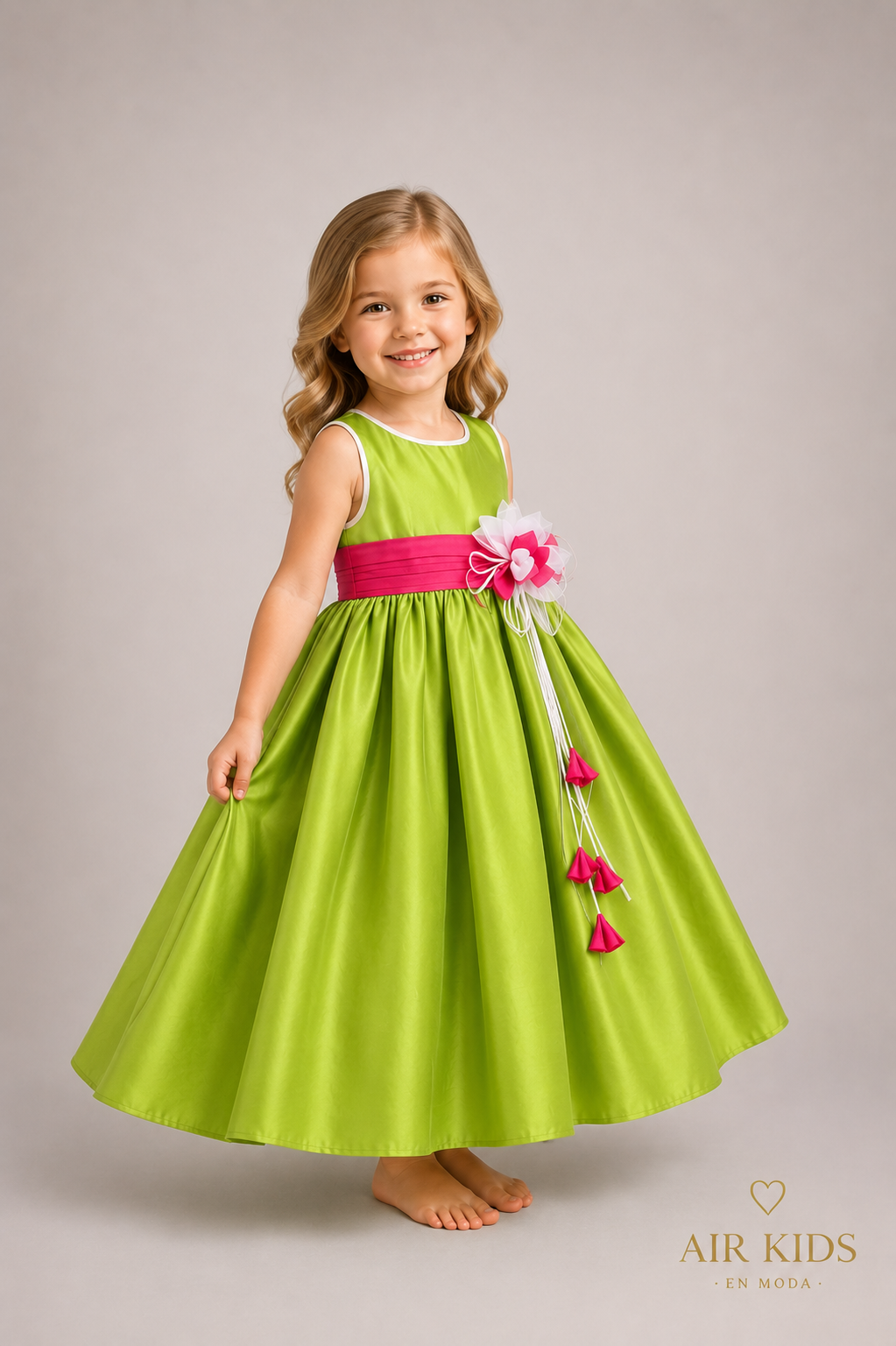 Vestido de Fiesta para Niña 87-701 Talla 4 Años