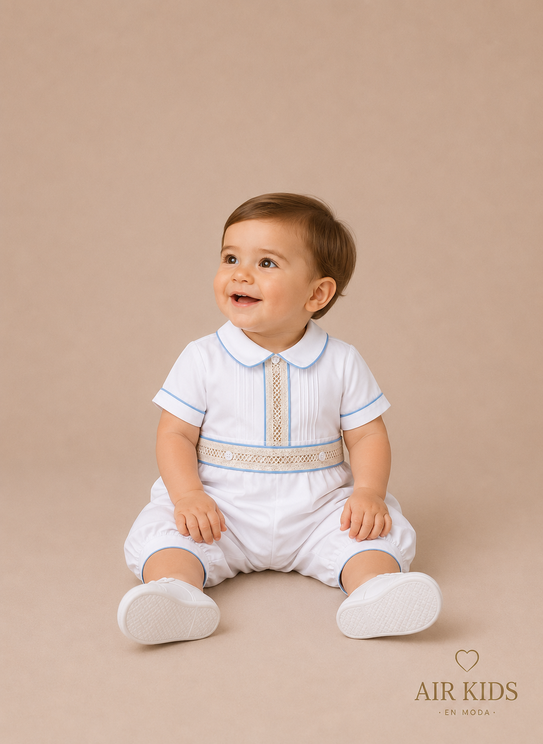 Ropon desmontable para Bautizo Niño 24-209 Talla 18 Meses