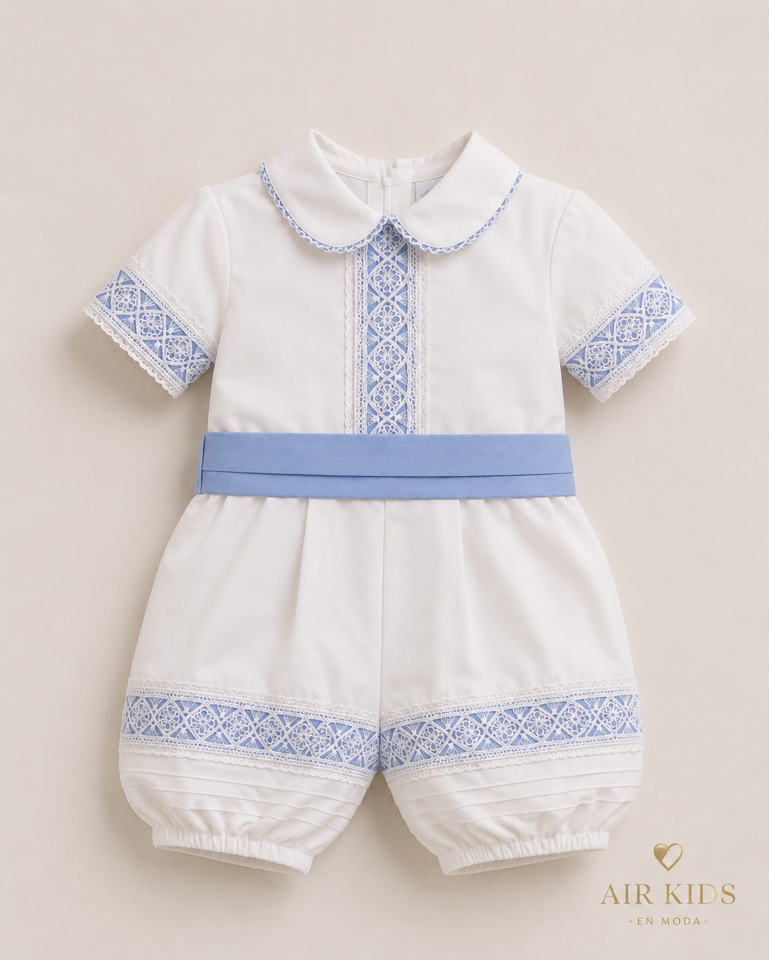 Ropon desmontable de Bautizo Para Niño 23-853