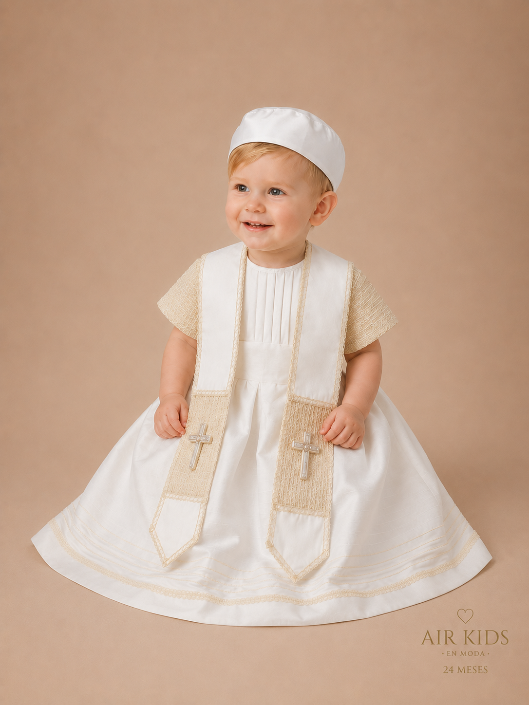 Ropon desmontable para Bautizo Niño Didi 7538-24 Talla 24 Meses
