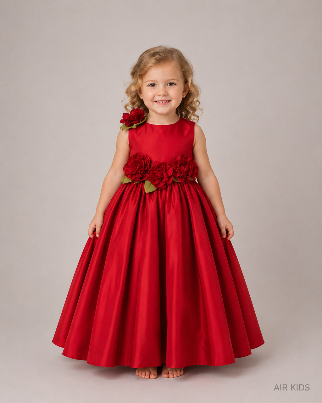 Vestido de Fiesta para Niñas Rojo 18-039 Talla 3