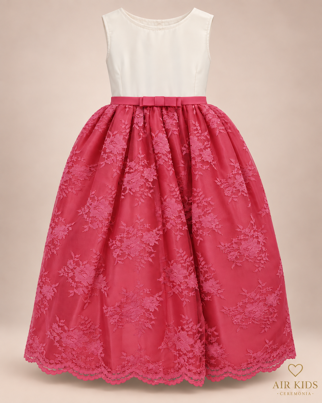 Vestido con Corona de Fiesta para Niña 16-041 Talla 6 Años