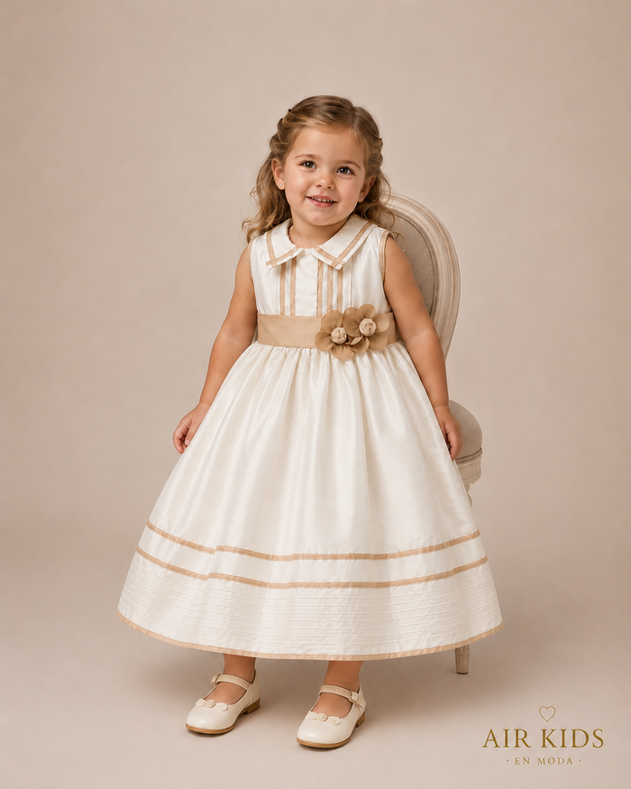 Bata de Bautizo para Niña 15-123 Talla 3 Años