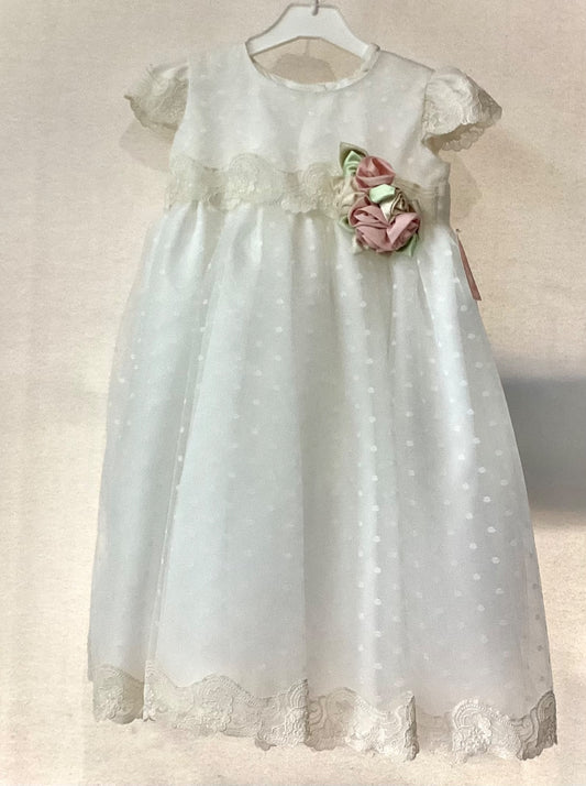 Vestido de bautizo Vivago con corona 23-119 23-043 Talla 3 años