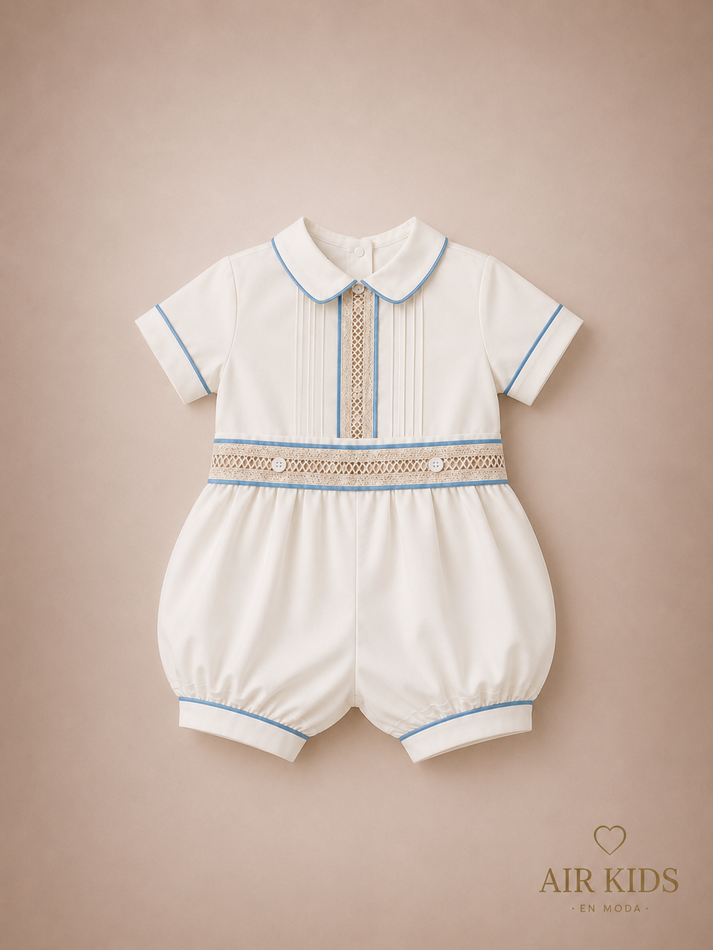 Ropon desmontable para Bautizo Niño 24-209 Talla 18 Meses