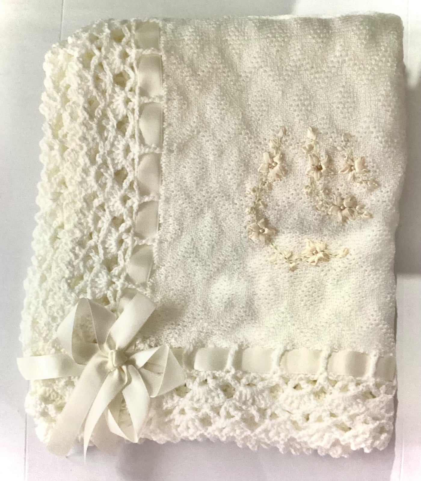 Sarape Tejido para Bautizo para niña 0057