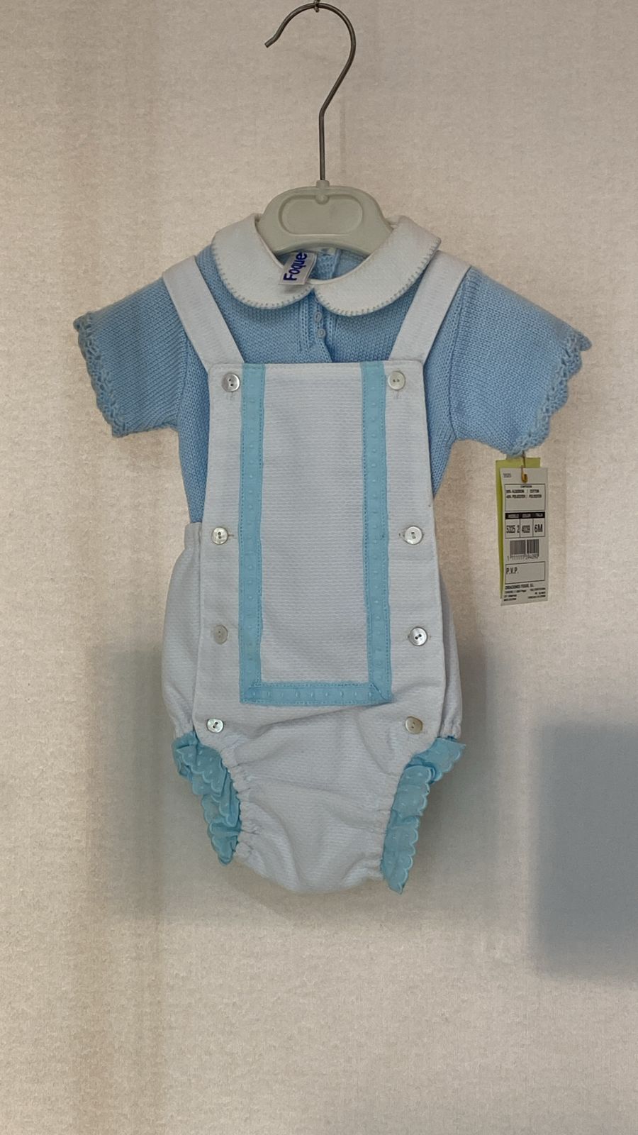Mameluco para Niño Foque 5325-1 Talla 6 Meses